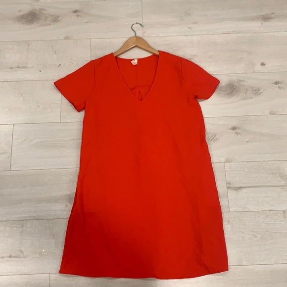 MTS Red Shift Dress With Pockets Size Medium - Picture 2 of 7